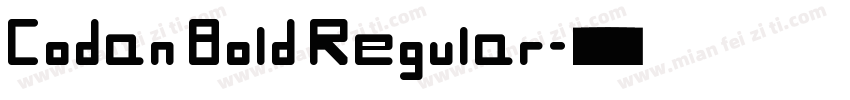 Codan Bold Regular字体转换